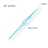 Modelcraft PTW1127 Reverse Action Tweezers Straight Tip/Fibre Grip (160mm)